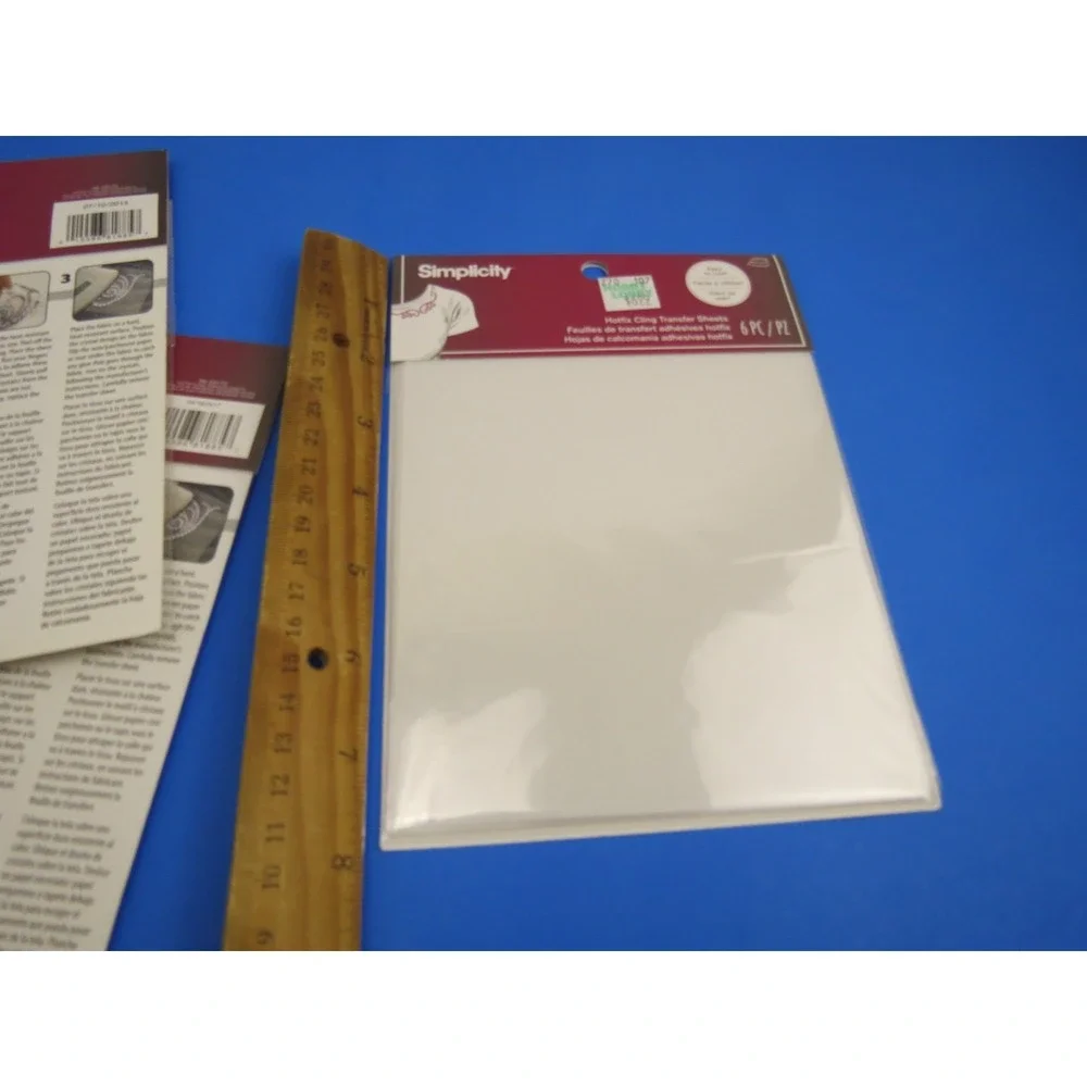 3 PACKS Simplicity Hotfix CRYSTAL Cling Transfer Sheets DIY 18 Sheets Total NEW